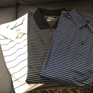 3 Golf Shirts - Men's L - Under Armour & Nike